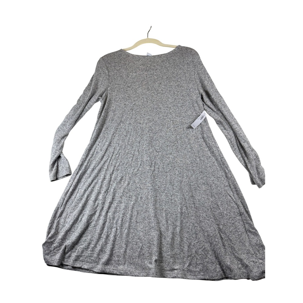 Old Navy Gray Heather Long Sleeve‎ Knit T-Shirt Dress Casual Comfy Womens Medium